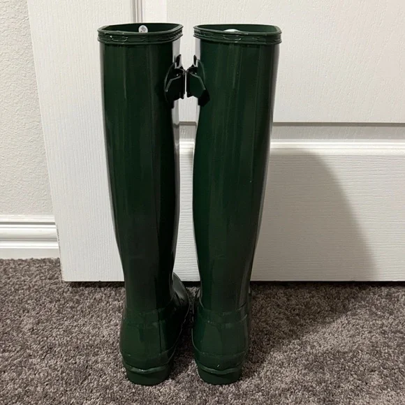 Hunter Dark Green Waterproof Tall Boots - Picture 3 of 7